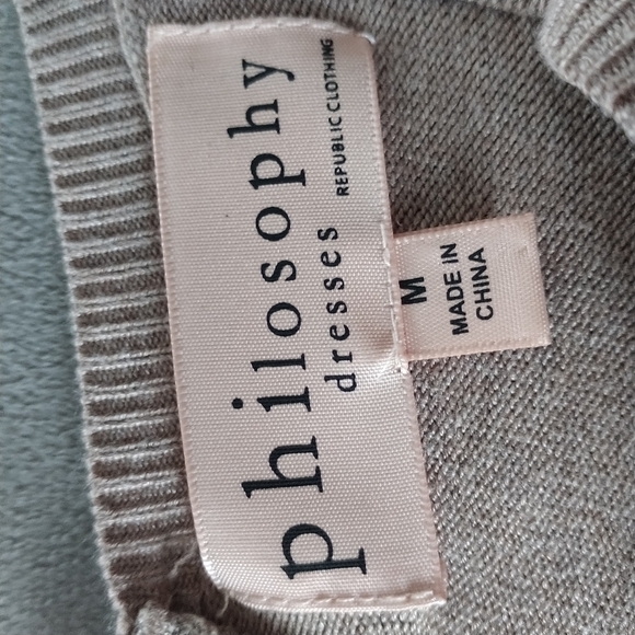 Philosophy Gray Dress with Black Trim - Picture 7 of 13